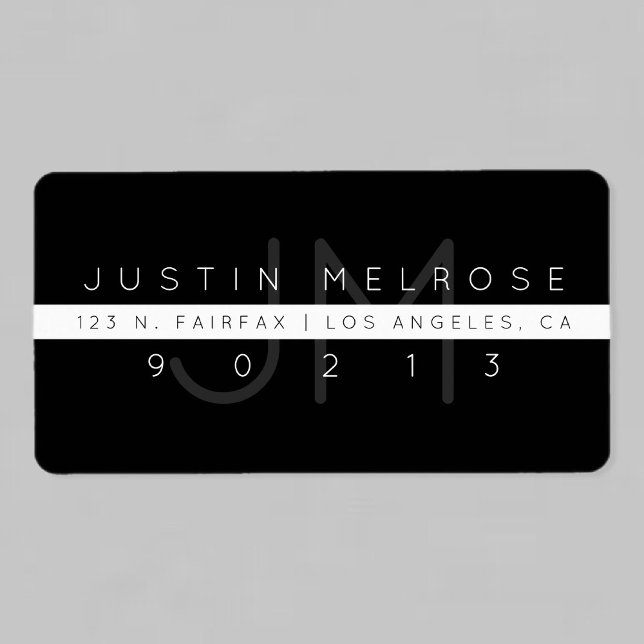 Contemporary Return Address Label | Black & White (Creator Uploaded)