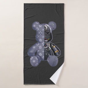 Contemporary Robot Bear Bath Towel