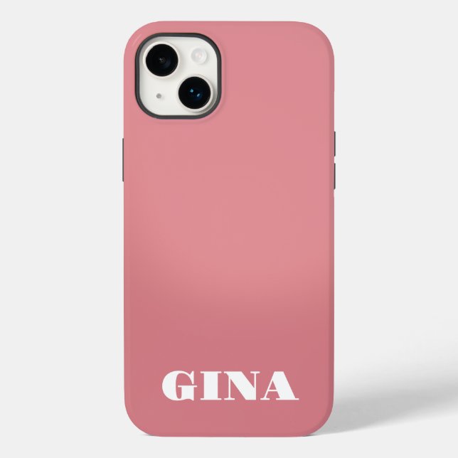 Contemporary Rustic Pink  Personalized Case-Mate iPhone Case (Back)