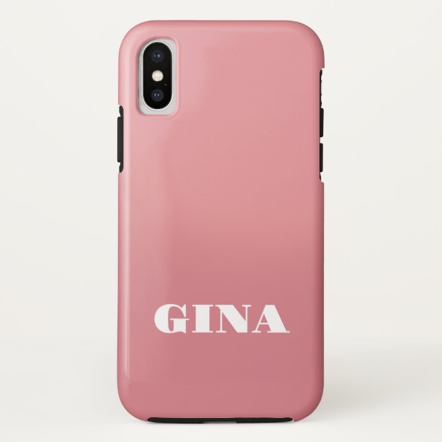 Contemporary Rustic Pink  Personalized Case-Mate iPhone Case (Back)