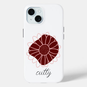 Contemporary Rustic Sunflower iPhone 15 Case