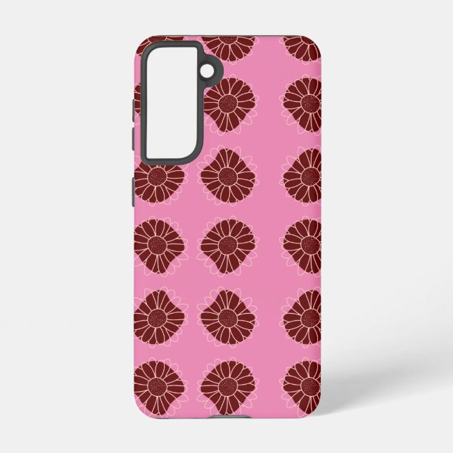 Contemporary Rustic Sunflower  Samsung Galaxy S21 Case (Back)