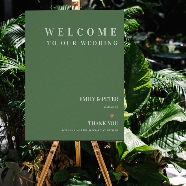  Contemporary Sage Green welcome To Our Wedding Poster (Creator Uploaded)