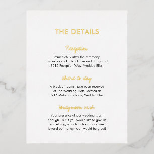 Contemporary Script Modern Wedding Enclosure Card