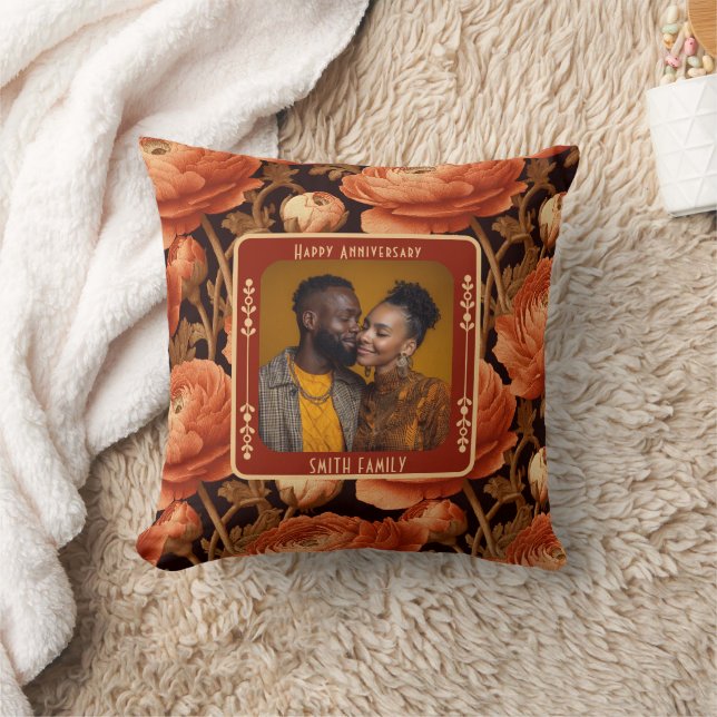 Contemporary Sentimental Anniversary Throw Pillow (Blanket)