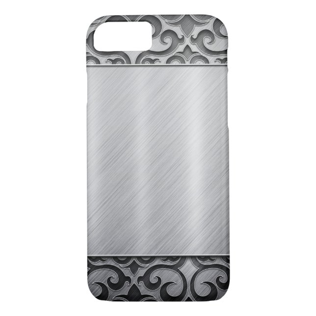 Contemporary Silver Metallic Swirl Case (Back)