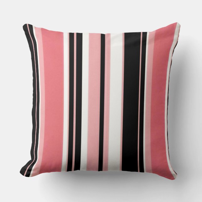 Contemporary Simple Stripes Throw Pillow (Front)