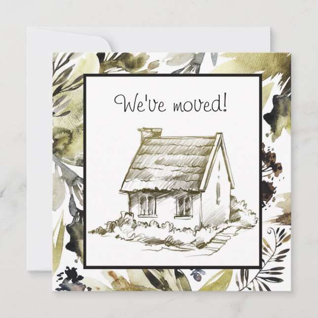 Contemporary Sketched Moving Announcement (Front)