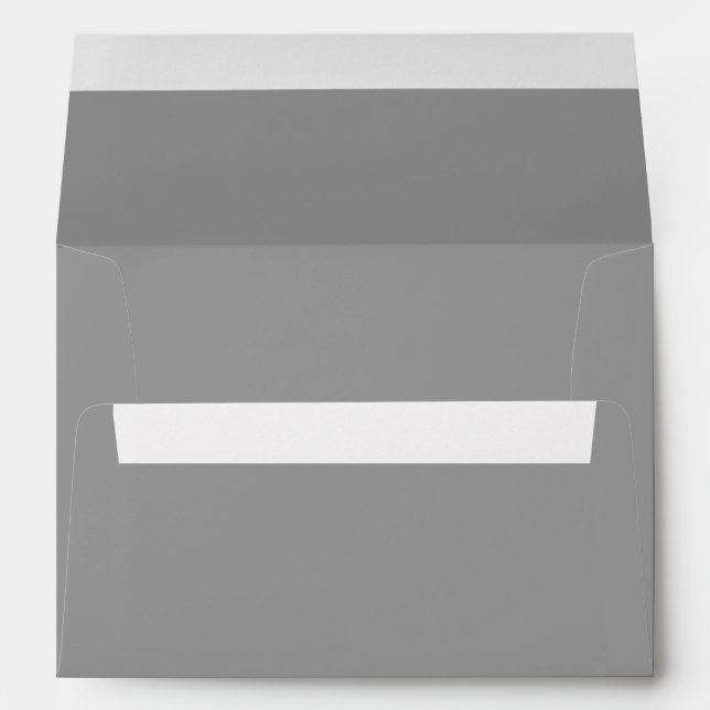 Contemporary Solid Grey Envelope (Back (Bottom))
