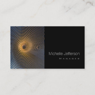 Contemporary Spirals Pattern Black Business Card