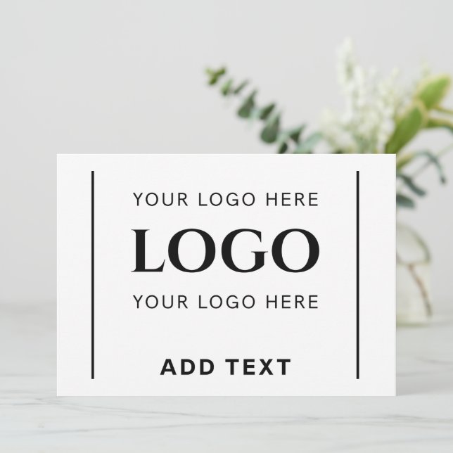 Contemporary, streamlined, Elegant Invitation (Standing Front)