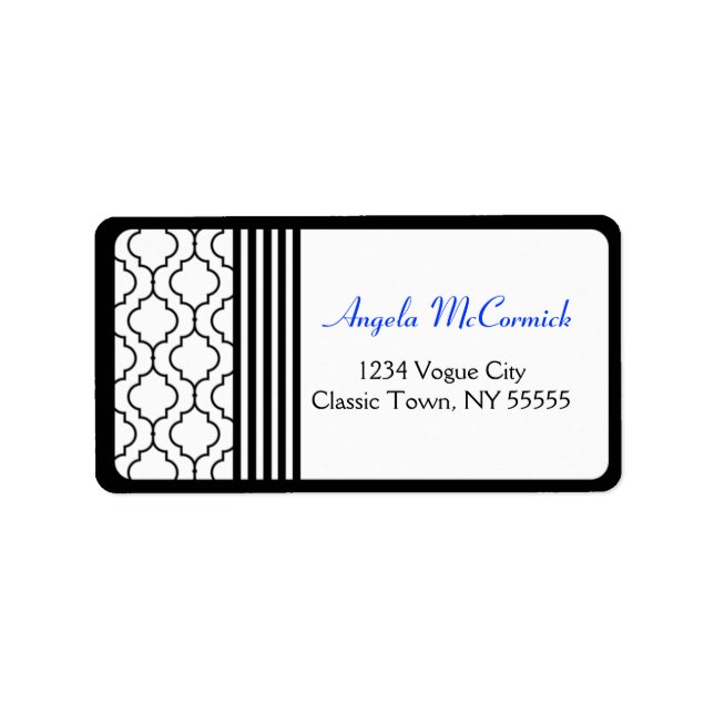 Contemporary Style Luxury Address Label (Front)