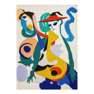 Contemporary Surrealism Colorful Geometric Fine Ar Photo Print