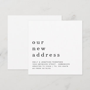 Contemporary Text Moving New Address Details Announcement