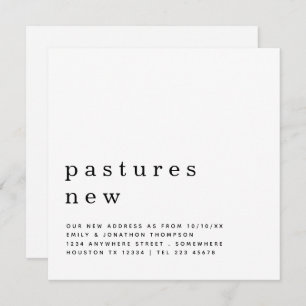 Contemporary Text Moving New Address Details Announcement