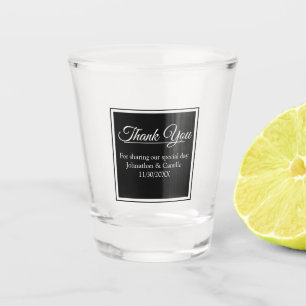Contemporary Thank You Wedding Favour Shot Glass