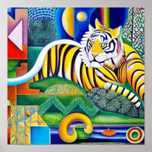 Contemporary Tiger Art - Eye-Catching Decor     