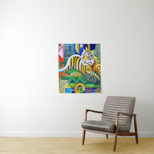 Contemporary Tiger Art - Eye-Catching Decor Tapestry