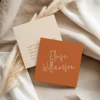 Contemporary Trendy Chic Bold Calligraphy Orange