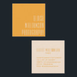 Contemporary Trendy Chic Bold Typography Yellow Square Business Card<br><div class="desc">Contemporary Trendy Chic Bold Typography in Yellow Square Business Card</div>