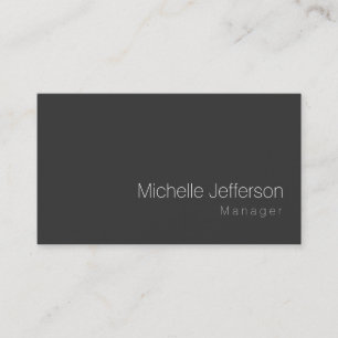 Contemporary Trendy Stylish Grey Business Card