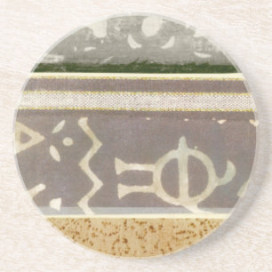 Contemporary Tribal Pattern Painting Coaster