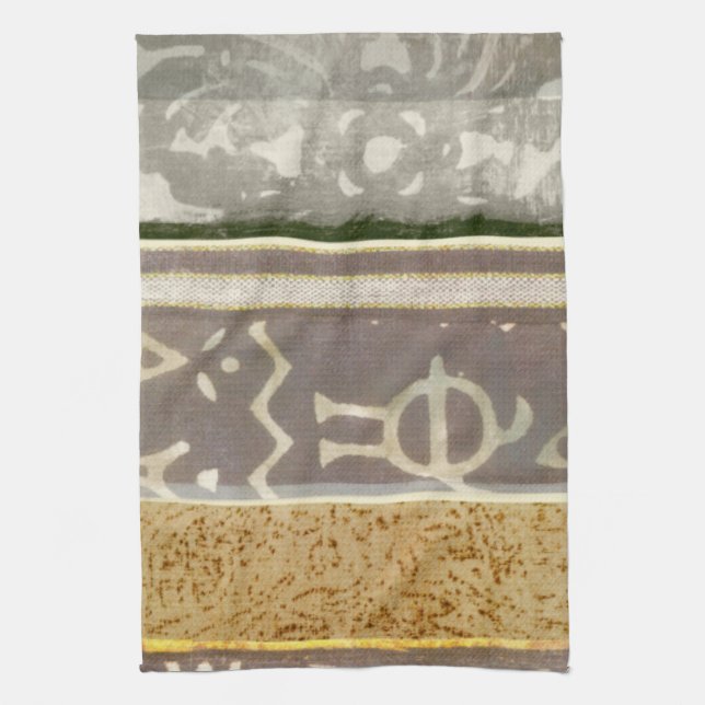 Contemporary Tribal Pattern Painting Kitchen Towel (Vertical)