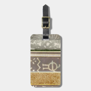 Contemporary Tribal Pattern Painting Luggage Tag