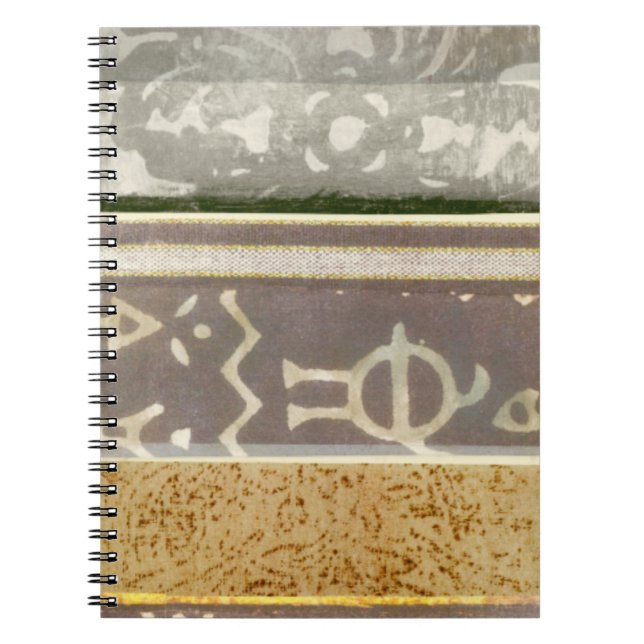 Contemporary Tribal Pattern Painting Notebook (Front)