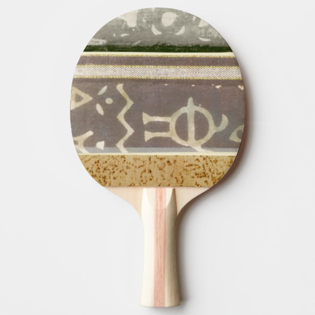 Contemporary Tribal Pattern Painting Ping Pong Paddle (Front)