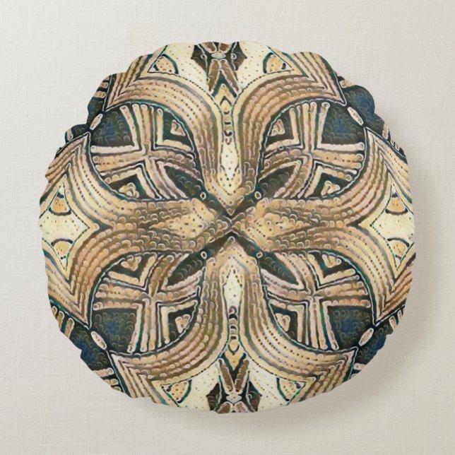 Contemporary Tribal  Round Pillow (Front)