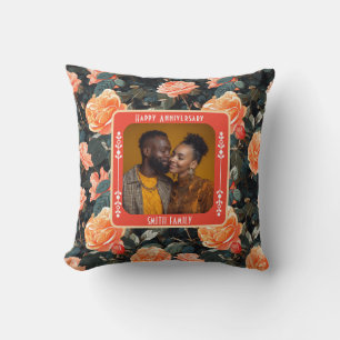 Contemporary True Love Anniversary Throw Pillow