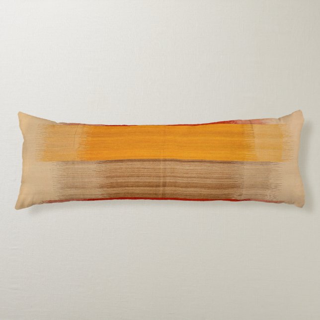 Contemporary Turkish Yellow Red Brown  Body Pillow (Front)