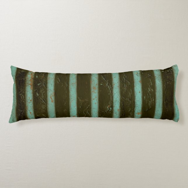 Contemporary Turquoise Air Grate Body Pillow (Front)