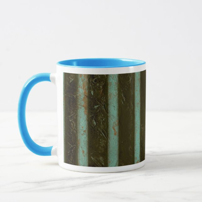 Contemporary Turquoise Air Grate Mug (Left)