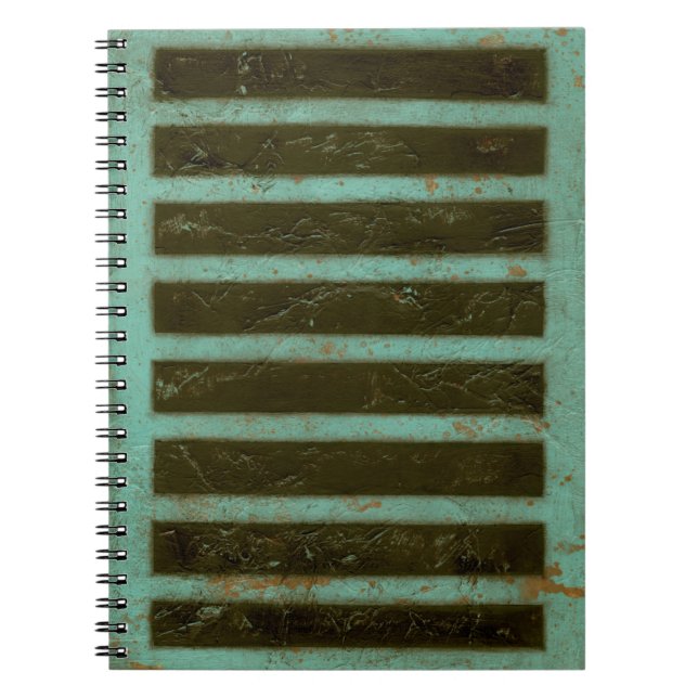 Contemporary Turquoise Air Grate Notebook (Front)