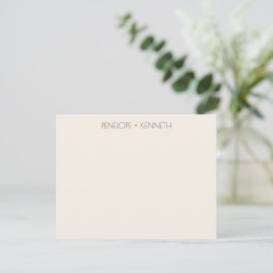 Contemporary Typography Minimalist Custom Ivory Card
