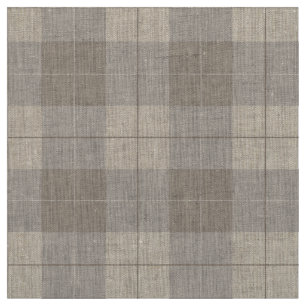 Contemporary Umber Brown Plaid Fabric