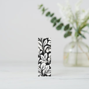 Contemporary Waldorf Leaf Pattern Art Bookmark Calling Card