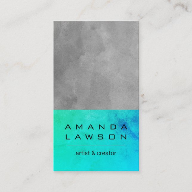 Contemporary Watercolor Grunge (appointment) Appointment Card (Front)