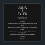 Contemporary Wedding Menu Card<br><div class="desc">With bold colours and clean layout, this Contemporary collection is sure to add a chic, modern touch to your event. Available in a variety of colours. Custom colours available upon request.</div>