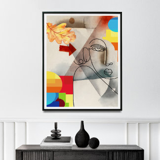 Contemporary Woman Wall Art Decor, 