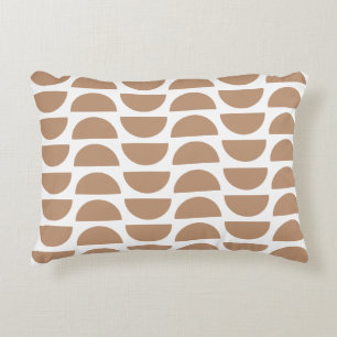 Contemporary Yellow Abstract Geometric Print Accent Pillow