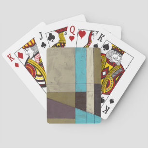 Contemporay Minimalist Painting with Deep Color Playing Cards