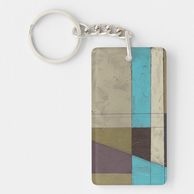 Contemporay Minimalist Painting with Deep Colour Keychain (Front)