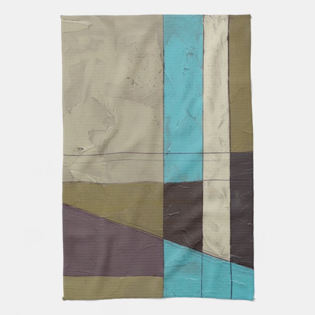 Contemporay Minimalist Painting with Deep Colour Kitchen Towel (Vertical)