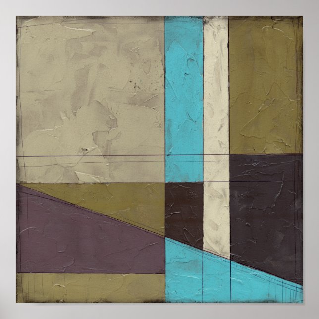 Contemporay Minimalist Painting with Deep Colour Poster (Front)