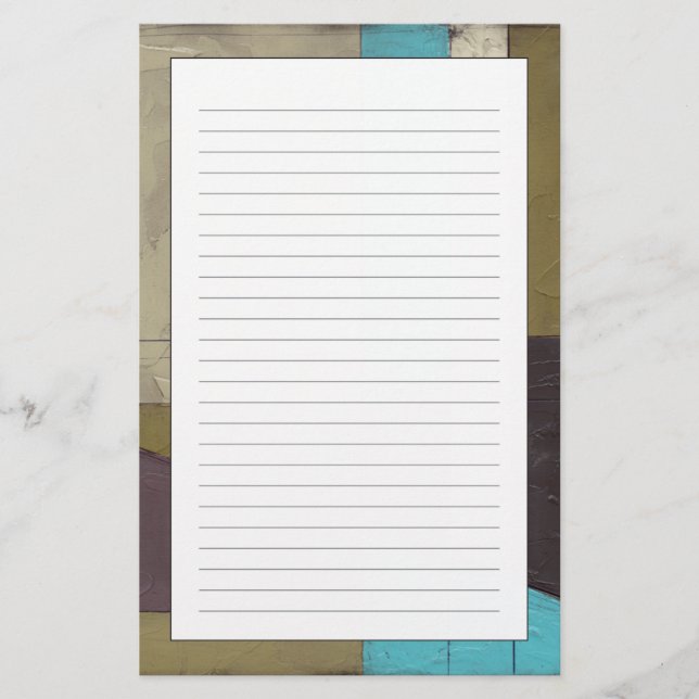 Contemporay Minimalist Painting with Deep Colour Stationery (Front)