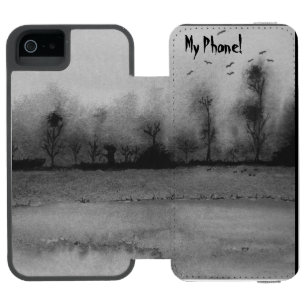 contempory abstract arty design black and white incipio watson™ iPhone 5 wallet case