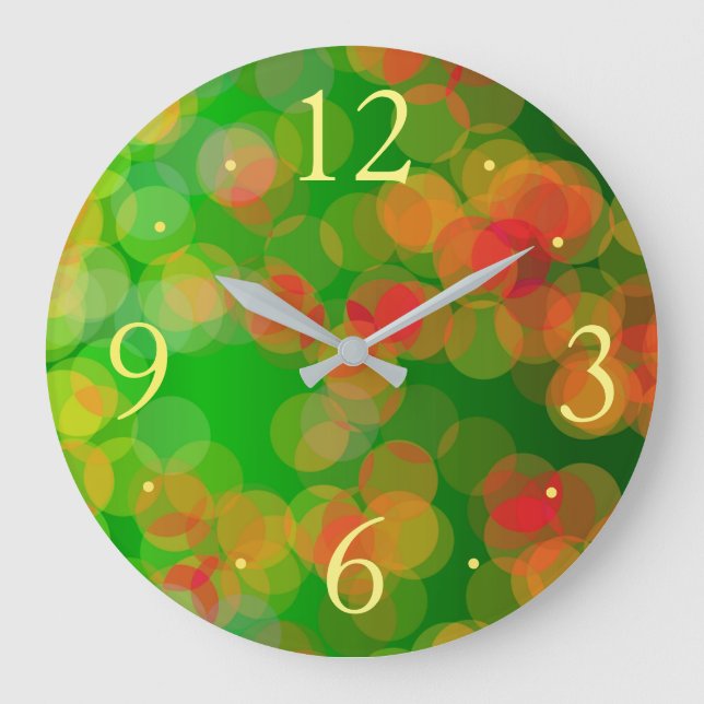 Contempory Bright Autumn Colours  Kitchen Clocks (Front)